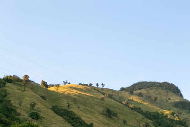 Mountains Landscape and Blue Sky in El Paramo de Letras, Caldas, Colombia