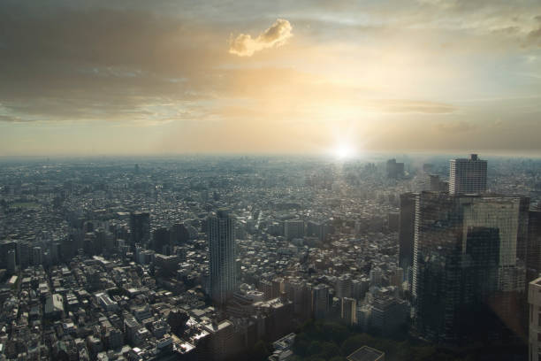 istock Tokyo cityscape seen from a skyscraper 2162964178