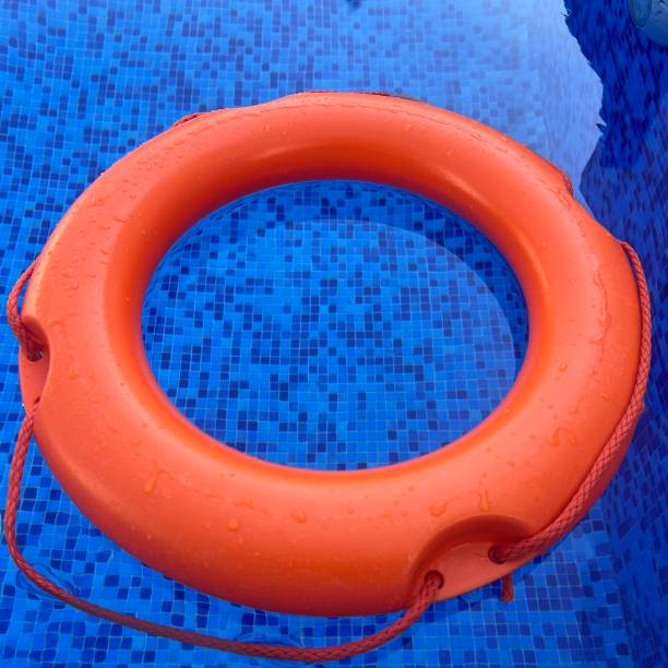 Life buoy in the pools blue water series