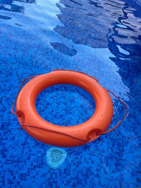 istock Life buoy in the pool 2162964967