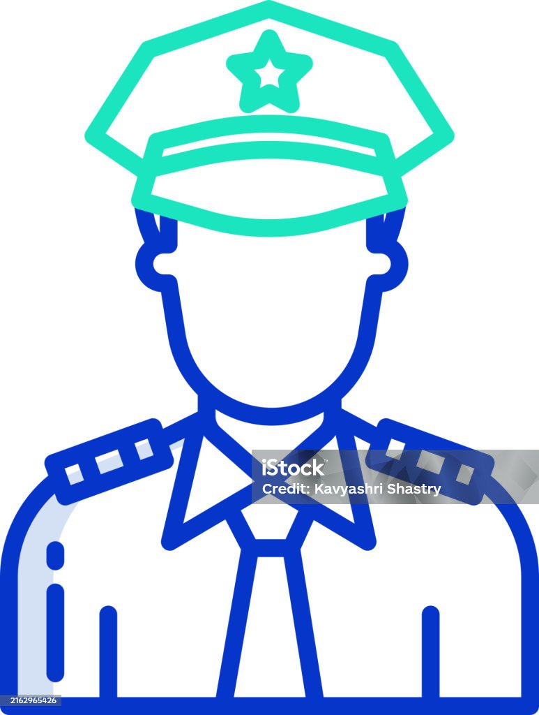 Police Firing Vector Police Outline Color Vector Illustration Stock Illustration - Download ...