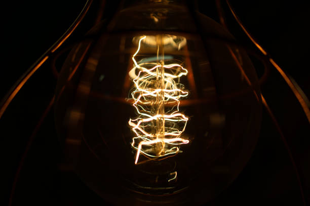 istock Warm Glowing Vintage Edison Bulb in Rustic Lighting Fixture for Elegant Decor 2162966896