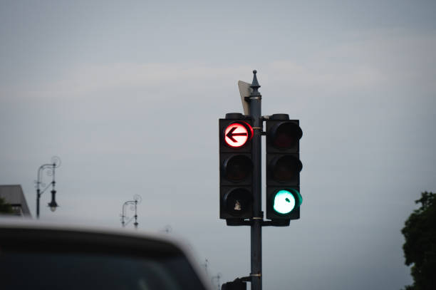 istock Red Traffic Light Against Historic Buildings 2162973434