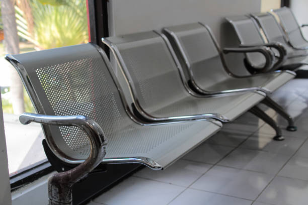 Benches and chairs at tables invite you to relax and unwinwd