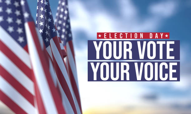 USA Flags And Election Day 2024