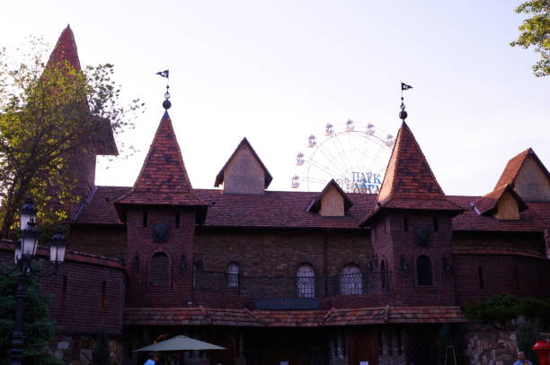 Russia. Kamensk Shakhtinsky, June 2024. Loga Park: a medieval-style fortress.