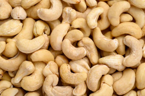istock Raw cashew nuts texture background, Food ingredient 2162982863