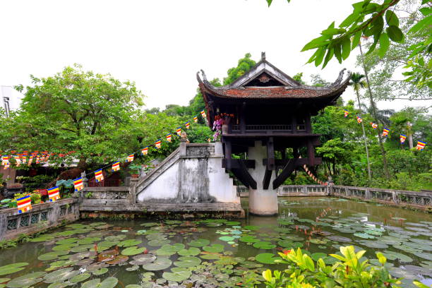 istock One Pillar Pagoda (Chua Mot Cot), a iconic Buddhist temple 2162983915