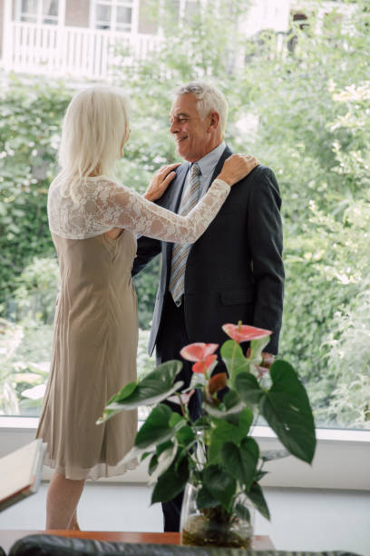 istock Senior couple getting ready for an important elegant event 2162985265