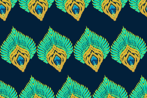 istock Ikat tribal Indian seamless pattern. Ethnic Aztec fabric carpet mandala ornament native boho chevron textile.Geometric African American oriental traditional vector illustrations. Embroidery style. 2162988556