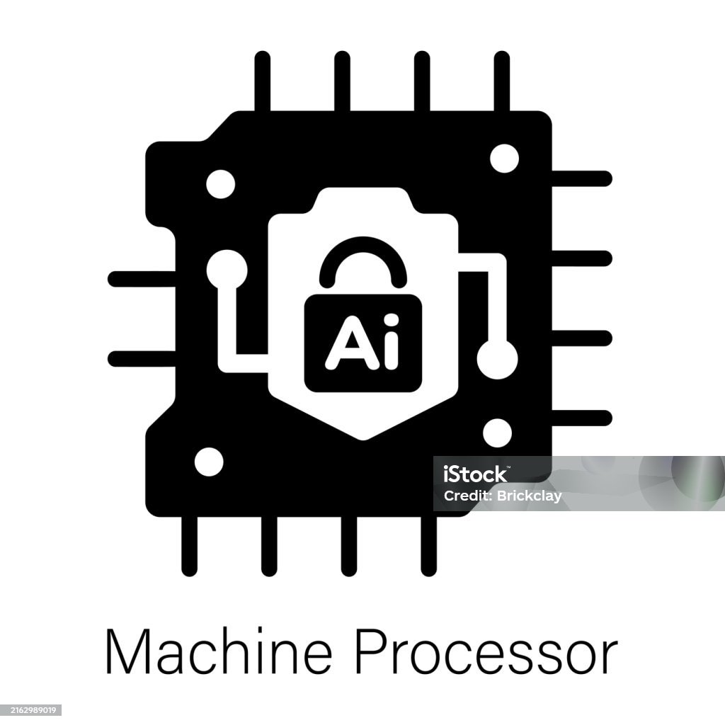Machine Processor Stock Illustration - Download Image Now - Artificial ...