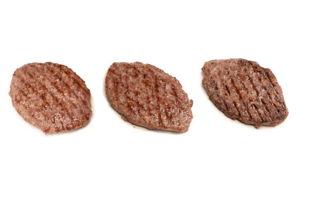 istock Cutlet with a minced beef isolated on a white background. 2162992748