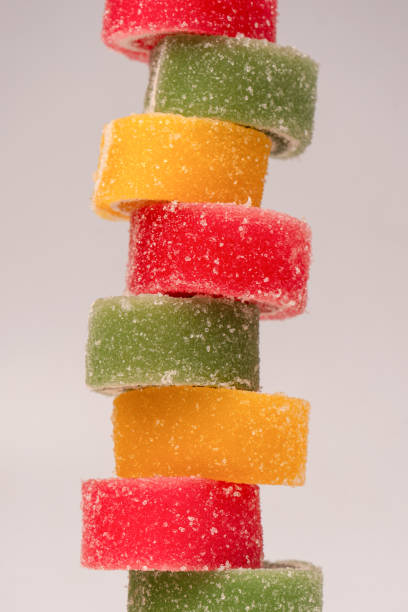 istock Jelly sweet candy roll isolated on a white background. Marmalade candy. 2162992820