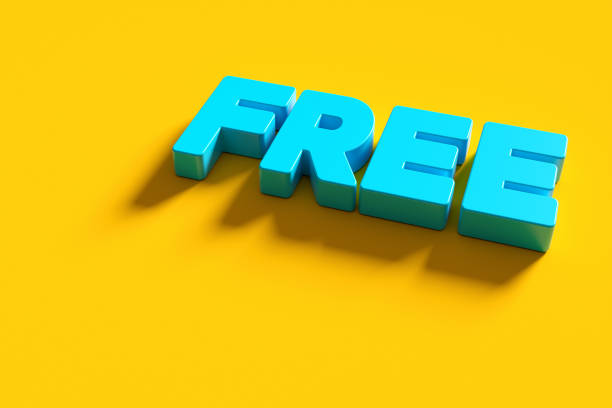 istock Bold 3d free word casting shadow on yellow background. 2162994531