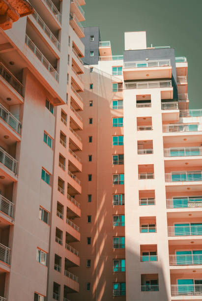 istock Modern Urban Apartment Buildings with Balconies 2162996117