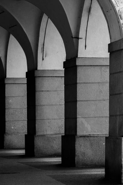 istock Black and White archways 2163001531