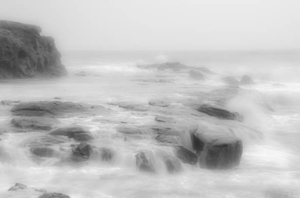 Waves splashing in sea, Wave crashing and making a splash on the water, Ocean splash, Soft focus, Background