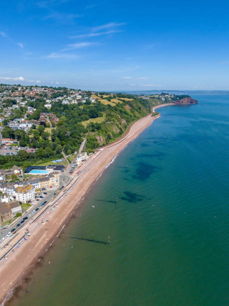 istock Aerial view of Teignmouth beach 2163003391