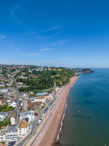 istock Aerial view of Teignmouth beach 2163003688