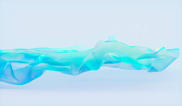 istock Abstract 3d podium background with iridescent holographic fabric texture. 2163007159