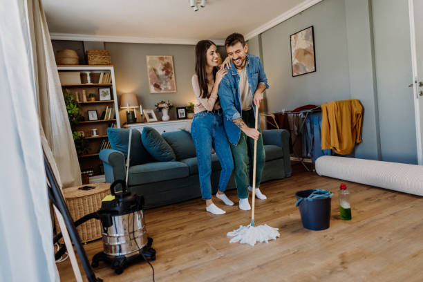 istock Cleaning the living room 2163011745