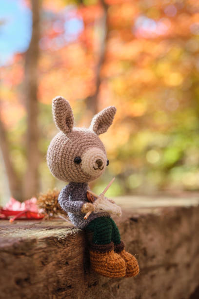 istock Handmade knitted toy. 2163013925