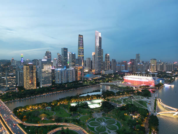 istock Cityscape at night in Guangzhou China 2163016743