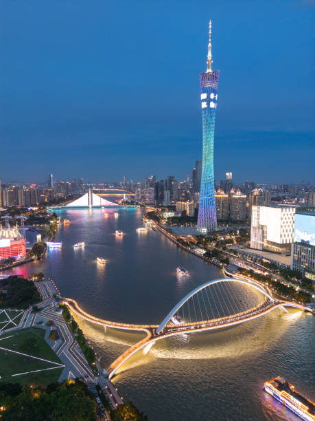 City night in Guangzhou China