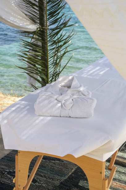 istock Massage tent on the beach 2163019173