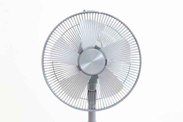 istock Electric fan on white background 2163019387
