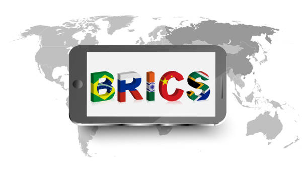 istock set of brics country under world map isolated on white background for icon logo web. vector illustration. 2163023411