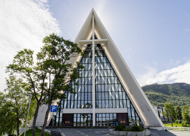 The arctic cathedral in Tromso, Norway.