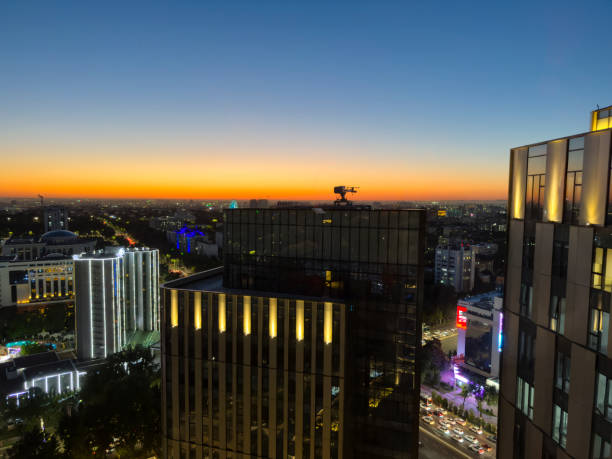 istock Tashkent cityscape at sunset 2163026921
