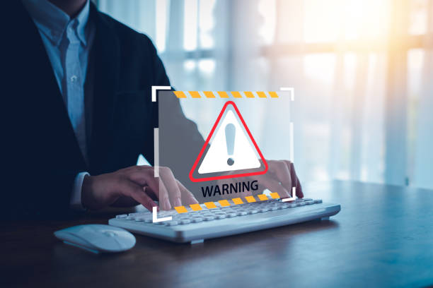 istock Malicious software, virus and cybercrime, System warning hacked alert,  cyberattack on online network, data breach, risk of website. compromised information concept. 2163026946