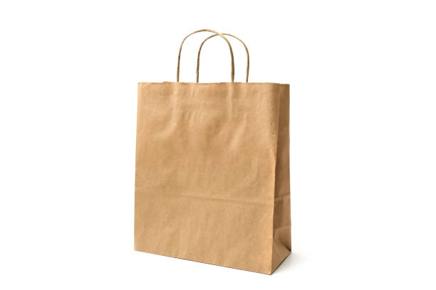 istock Paper bag isolated on white background 2163028965