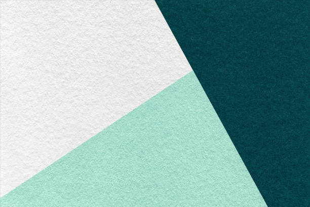 istock Texture craft white, mint and teal paper background, macro. Vintage abstract emerald cardboard 2163031913