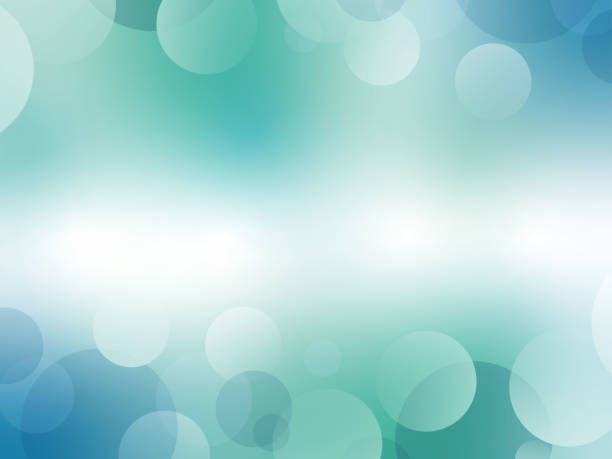 Stylish bubble pattern image abstract background material_light blue This is an abstract background material with a stylish bubble pattern image. bright turquoise background stock illustrations