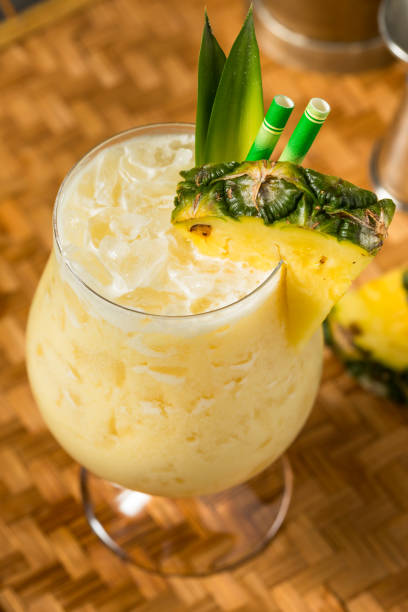 istock Boozy Cold Pineapple Painkiller Cocktail 2163033367