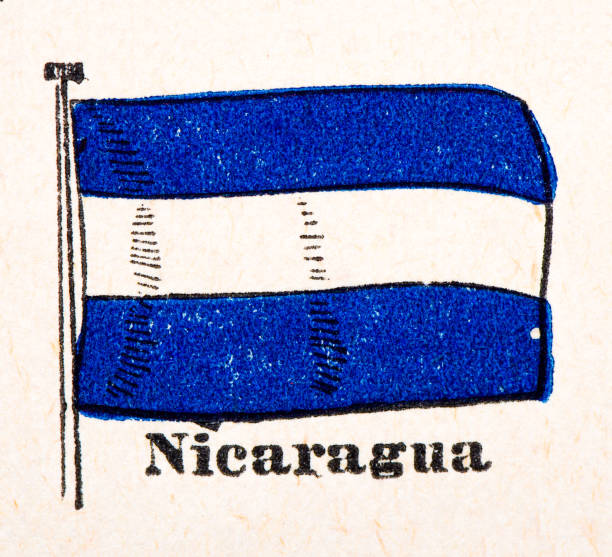 istock Antique illustration of flag, Nicaragua (1899) 2163037042
