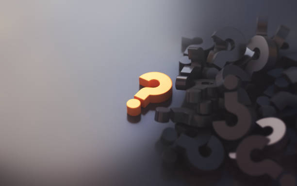 istock Yellow Question Mark Symbol Selected Among Falling Question Marks on Dark Gray Background 2163039818