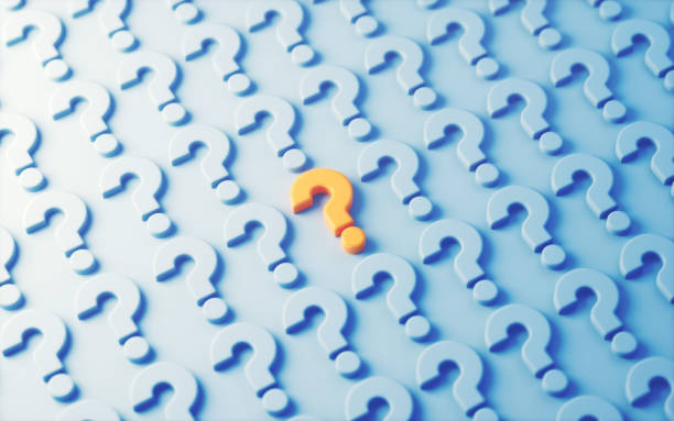 istock Yellow Selected Question Mark Symbol Among Blue Question Marks Sitting on Soft Blue Background 2163039881