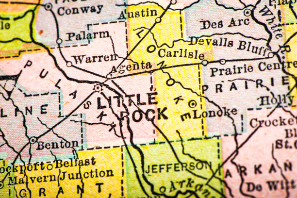 istock Antique map of Little Rock, Arkansas (1899) 2163043616
