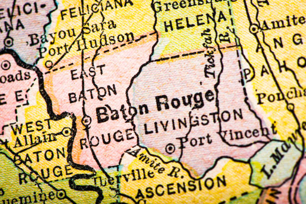 istock Antique map of Baton Rouge, Louisiana (1899) 2163043637