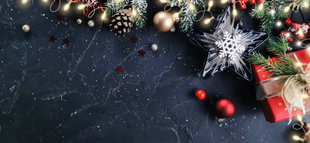 istock Original wide format background image with space for text on the theme of Christmas and New Year. 2163043912