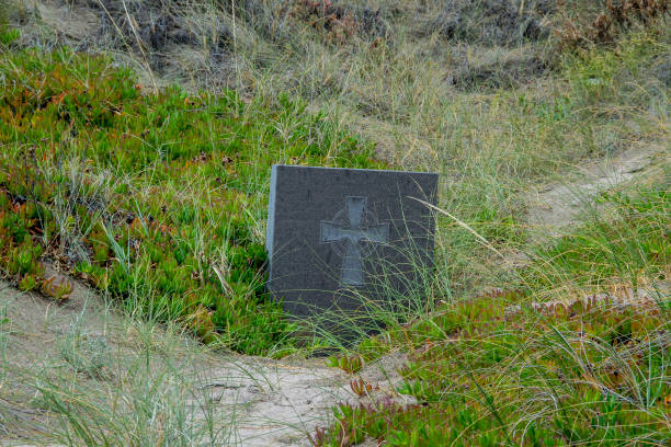 Canada Nova Scotia Cape Breton region, old cemetary headstones.