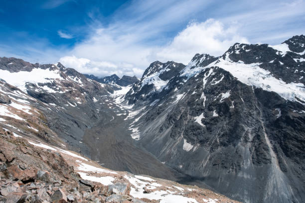 istock Majestic Snowy Mountain Valley with Rugged Terrain 2163049875