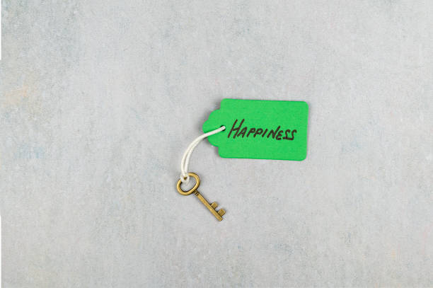 Key to happiness - concept depiction
