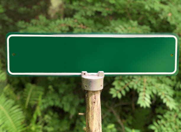 istock Blank street sign head on 2163059637