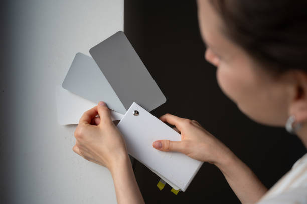 istock Woman choosing paint colors for a home renovation project 2163064409