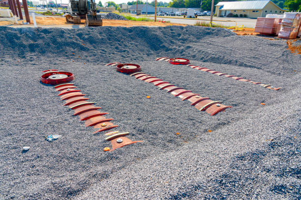 istock Partially Buried Gasoline Tanks At New Convenience Store Construction 2163066237